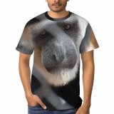 yanfind Adult Full Print T-shirts (men And Women) Cage Eyes Face Focus Furry Grey Monkey Nose Outdoors Primate