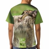 yanfind Adult Full Print T-shirts (men And Women) Barbary Macaque Monkeys Wildlife