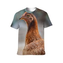 yanfind Adult Full Print T-shirts (men And Women) Bird Farm Beak Portrait Hen Outdoors Wild Duck Wildlife Feather