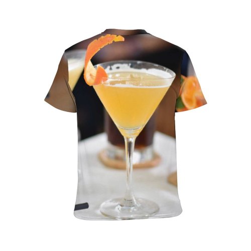 yanfind Adult Full Print T-shirts (men And Women) Cocktail Glass Juice Wine Nightlife Taste Tropical Lemonade Vodka Thirst Liquor