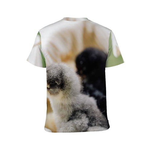 yanfind Adult Full Print T-shirts (men And Women) Bird Cute Grass Fur Easter Young Outdoors Baby Little Tiny Newborn