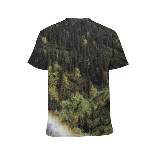yanfind Adult Full Print T-shirts (men And Women) Wood Landscape Fog Lake Tree River Fall Travel Reflection Idyllic Outdoors