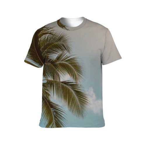 yanfind Adult Full Print T-shirts (men And Women) Sea Sunset Beach Vacation Sand Ocean Summer Travel Seascape Seashore Island