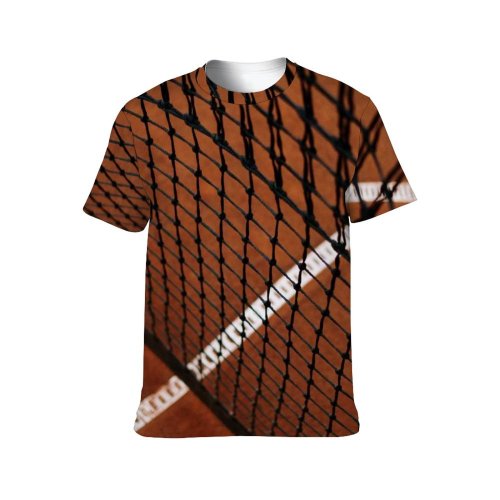 yanfind Adult Full Print T-shirts (men And Women) Dark Ball Design Exercise Web Leather Leisure Wear Recreation Empty Racket Rough