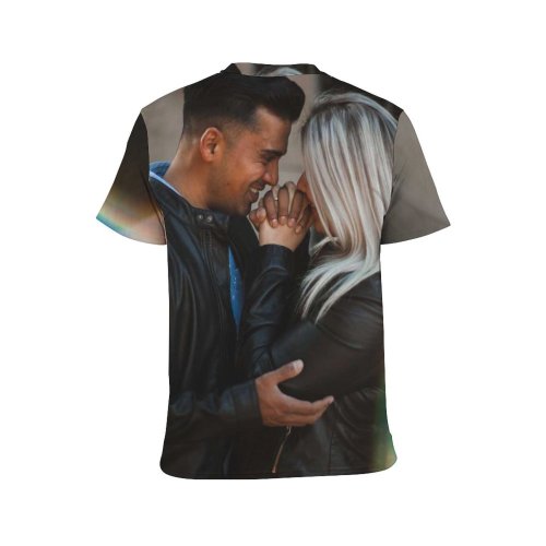 yanfind Adult Full Print T-shirts (men And Women) Love Street Fall Child Outdoors Leisure Romance Recreation Togetherness Affection Interaction