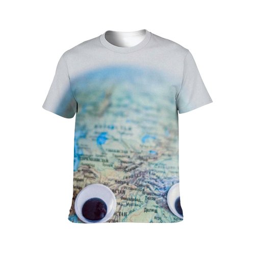 yanfind Adult Full Print T-shirts (men And Women) Aware Bio Cartography Concept Continent Damage Danger Eco Ecology