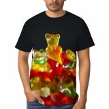 yanfind Adult Full Print T-shirts (men And Women) Bears Candy Colorful Colourful Colours Delicious Fruit Gums Jelly Gelatin Gold