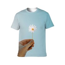 yanfind Adult Full Print T-shirts (men And Women) Arm Beautiful Flower Daisy Delicate Faceless Light Oxeye