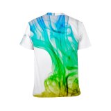 yanfind Adult Full Print T-shirts (men And Women) Abstract Multicolor Aroma Art Curve Dynamic Elegant Flow form Incense Magic-