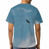 yanfind Adult Full Print T-shirts (men And Women) Flight Bird Summer High Freedom Airplane Eagle Sky Cloud Outdoors