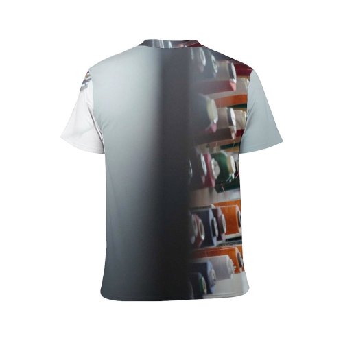 yanfind Adult Full Print T-shirts (men And Women) Bobbin Diversity Organized Rainbow Reel Sewing Sorted Variety Yarn Roll