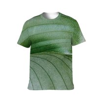 yanfind Adult Full Print T-shirts (men And Women) Botanical Leaves Lines Macro Plant Plants Texture Tropical