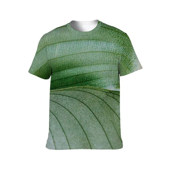 yanfind Adult Full Print T-shirts (men And Women) Botanical Leaves Lines Macro Plant Plants Texture Tropical