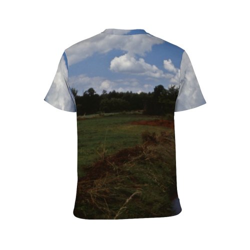 yanfind Adult Full Print T-shirts (men And Women) Landscape Trees Woods Forest River Sky Clouds