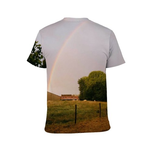 yanfind Adult Full Print T-shirts (men And Women) Branch Building Bush Colorful Countryside Farm Flora Floral Foliage Grass Greenery Grow