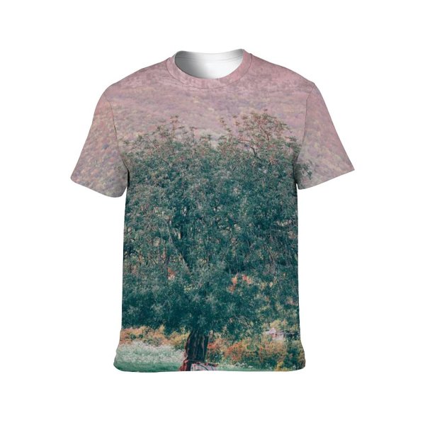 yanfind Adult Full Print T-shirts (men And Women) Bloom Botanic Botany Bush Calm Countryside Cultivate Daylight Daytime Field Flora Floral