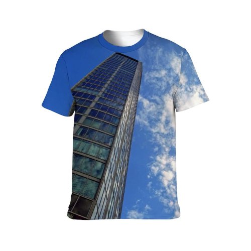 yanfind Adult Full Print T-shirts (men And Women) Architectural Design Architecture Building Futuristic Glass Items High Shot Sky