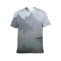 yanfind Adult Full Print T-shirts (men And Women) Altitude Autumn Clear Cliff Coniferous Evergreen Fall Flora Forest Formation Geology Haze