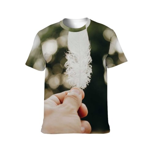 yanfind Adult Full Print T-shirts (men And Women) Light Summer Girl Leaf Tree Christmas Outdoors Gold Wedding Beautiful