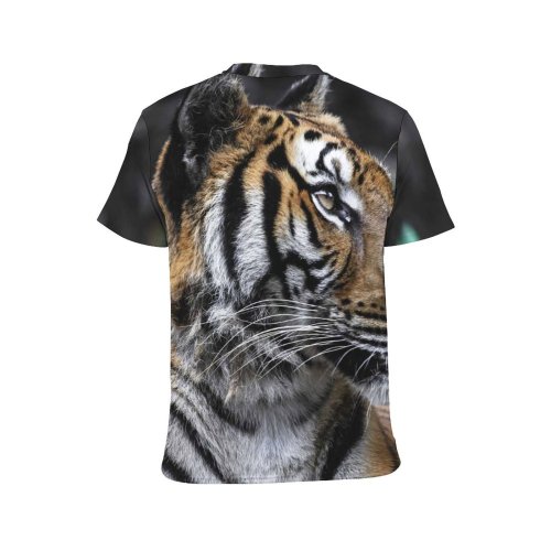 yanfind Adult Full Print T-shirts (men And Women) Attentive Biology Calm Cat Creature Daytime Ecosystem Endangered Fauna Forest Fur Gaze