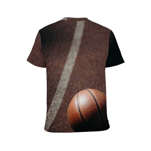 yanfind Adult Full Print T-shirts (men And Women) Ball Basketball Court Ground Nobody Sport Sports Sporty Still Streetball Texture