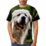 yanfind Adult Full Print T-shirts (men And Women) Cute Fur Portrait Outdoors Funny Friendship Little Puppy Tongue Sit Downy