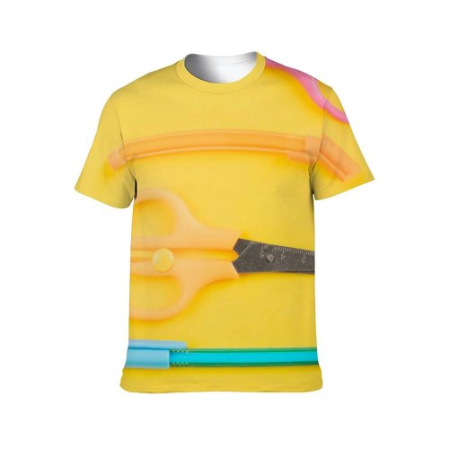 yanfind Adult Full Print T-shirts (men And Women) Office Family Tool Scissors Cutter Sharp Instrument Stationery Tooling Exert