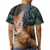 yanfind Adult Full Print T-shirts (men And Women) Cat Cats Pet Portrait Relaxation Resting Tabby