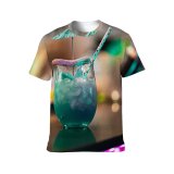 yanfind Adult Full Print T-shirts (men And Women) Summer Party Glass Christmas Nightlife Tropical Juice Sparkling Vodka Liquor