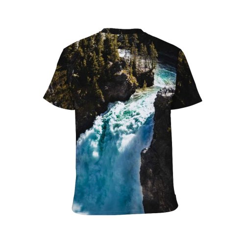 yanfind Adult Full Print T-shirts (men And Women) Wood Landscape Winter Tree River Travel Rock Outdoors Scenic Daylight