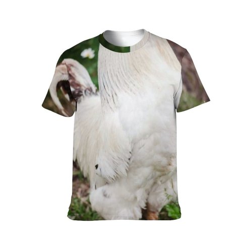 yanfind Adult Full Print T-shirts (men And Women) Bird Agriculture Farm Grass Chicken Beak Hen Outdoors Rural Wildlife Feather Poultry