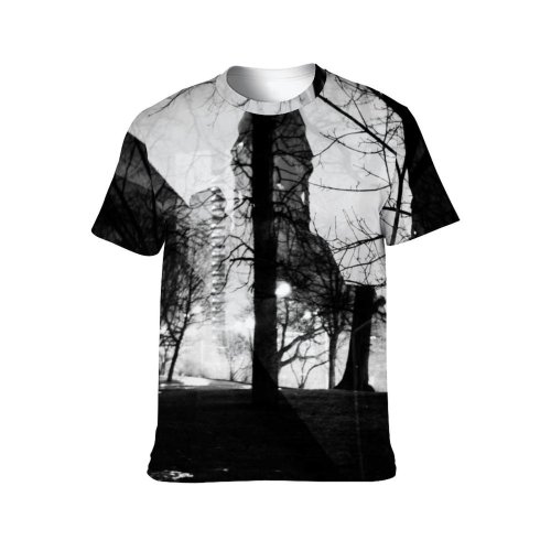yanfind Adult Full Print T-shirts (men And Women) Architecture Building Bw Cathedral Cement Church City Classic Construction Dark Design