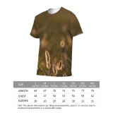 yanfind Adult Full Print T-shirts (men And Women) Dawn Sunset Field Summer Grass Flower Grassland Outdoors Rural Cereal