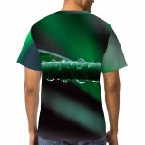 yanfind Adult Full Print T-shirts (men And Women) Dew First Grass Leaf Petals Plant Forest Drops Waterdrops Weeds