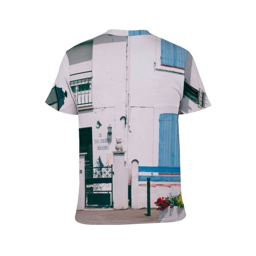 yanfind Adult Full Print T-shirts (men And Women) Apartment Architecture Building Cement City Classic Concrete Construction Design Detail District Door