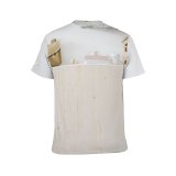 yanfind Adult Full Print T-shirts (men And Women) Wood Relaxation Wall Young Room Retro Furniture Sofa Family Sit Interior Design