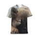 yanfind Adult Full Print T-shirts (men And Women) Dog Pet Cute Grey Fur Wolf Young Portrait Baby Studio Little