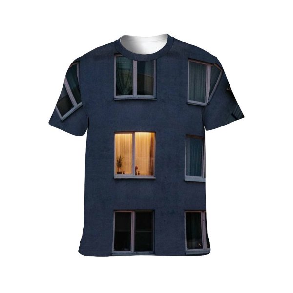 yanfind Adult Full Print T-shirts (men And Women) Block Building City Daylight Downtown Facade Ghetto Night Outdoors Outside