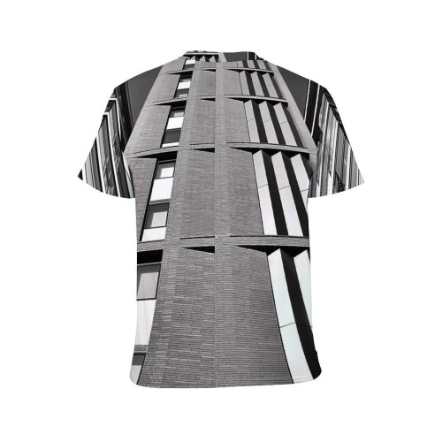 yanfind Adult Full Print T-shirts (men And Women) Architecture Buildings City Futuristic Glass Items Shot Sky Skyscrapers