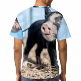yanfind Adult Full Print T-shirts (men And Women) Dog Agriculture Portrait Little Pasture Hay Swine Sow
