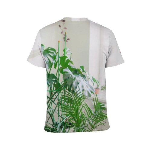 yanfind Adult Full Print T-shirts (men And Women) Apartment Blurred Botany Calm Comfort Couch Cozy Daylight Daytime Decor Decoration Delicious