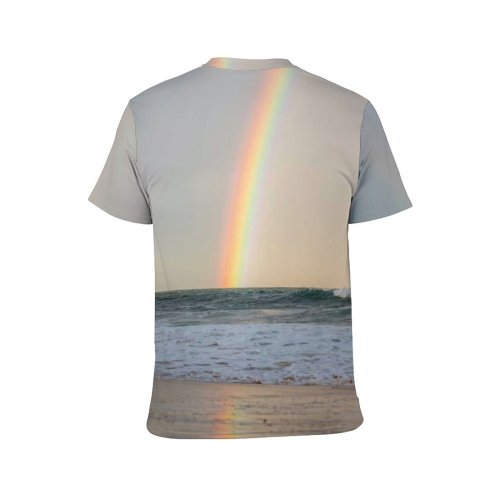 yanfind Adult Full Print T-shirts (men And Women) Beach Cloudless Coast Colorful Country Gradient Horizon Intense Journey Light Marine Ocean
