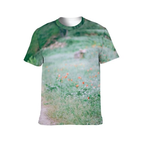 yanfind Adult Full Print T-shirts (men And Women) Aroma Aromatic Bloom Blurred Botanic Botany Colorful Countryside Delicate Field Flora