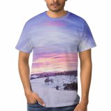 yanfind Adult Full Print T-shirts (men And Women) Clouds Dawn Dusk Forest Freezing Frost Frosty Frozen Idyllic Scenic