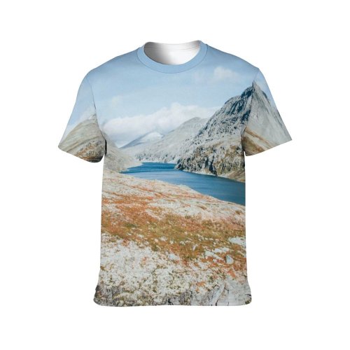 yanfind Adult Full Print T-shirts (men And Women) Snow Winter Lake High Travel Rock Outdoors Valley Hike Barbaric