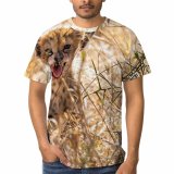 yanfind Adult Full Print T-shirts (men And Women) Cute Grass Park Tree Fur Young Fox Outdoors Wild Baby Hunter