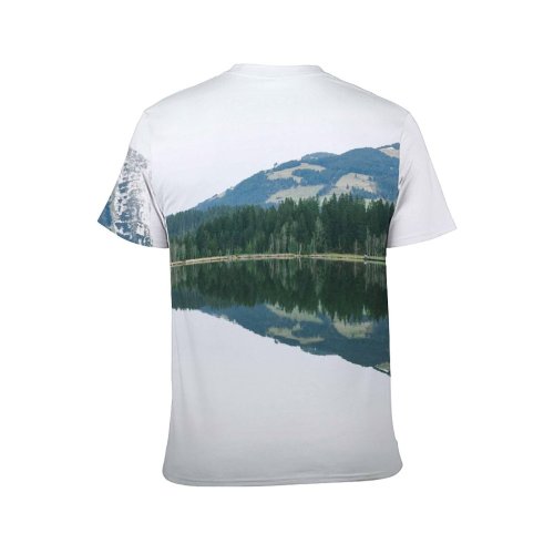 yanfind Adult Full Print T-shirts (men And Women) Calm Cloudy Coast Colorful Cottage Countryside Daylight Daytime Forest Freedom Highland