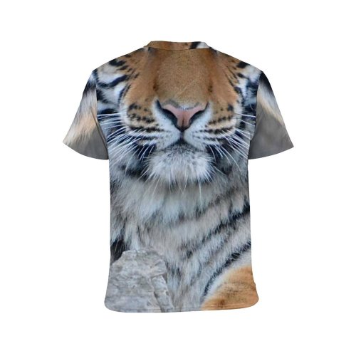 yanfind Adult Full Print T-shirts (men And Women) Big Fur Cat Wild Safari Wildlife Angry Danger Staring