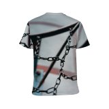yanfind Adult Full Print T-shirts (men And Women) Girl Rope Fence Cage Child Iron Wire Hanging Barbed