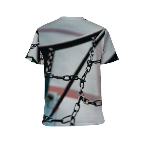 yanfind Adult Full Print T-shirts (men And Women) Girl Rope Fence Cage Child Iron Wire Hanging Barbed